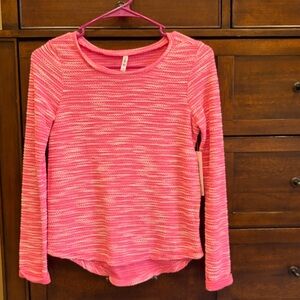 Fabkids girls/kids casual sweater size XL pink and white NWT fall/winter